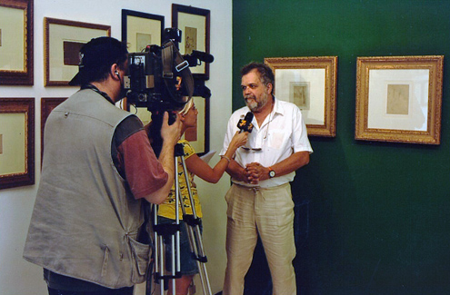 Gregorio Rossi intervistato da Tele Lombardia in qualità di curatore della mostra a Milano di Silvestro Lega