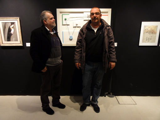 Gregorio Rossi ed Andrea Benetti dentro la Pinacoteca Amedeo Modigliani